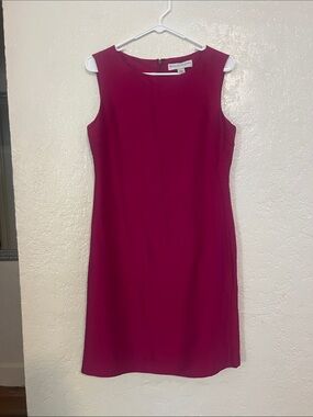 Valerie Stevens Petites Sleeveless Sheath Dress in Fuchsia